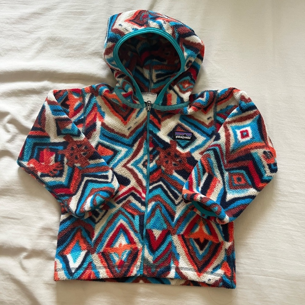 Patagonia Kids Colorful Geometric Hoodie